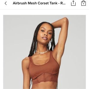 Alo yoga airbrush mesh corset tank S